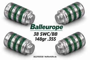 .357 148gr. Ø.355 WC FP .357 Magnum 38 Special Balleurope KB501