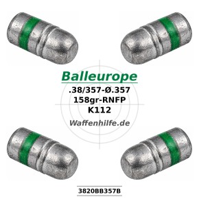 .357 158 Gr. Ø.357 RN FP .357 Magnum .38 Special .38 Special Balleurope K112