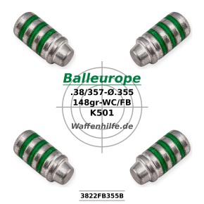 .357 148gr. Ø.355 WC FP .357 Magnum 38 Special Balleurope KB501