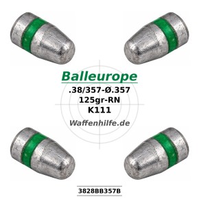 .357 125 gr. FP BB  Ø.357 .357 Magnum .38 Special Balleurope K111