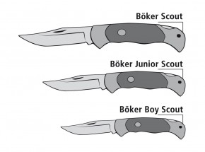 Böker Junior Scout Spearpoint Hirschhorn Damast Taschenmesser :: Damastmesser : 111910DAM  4045011214547  349