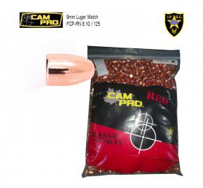 9mm: 1000 Stück 9mm Luger Match Geschosse 125 Grain, 8,10 Gramm Sonderpack RED, K34