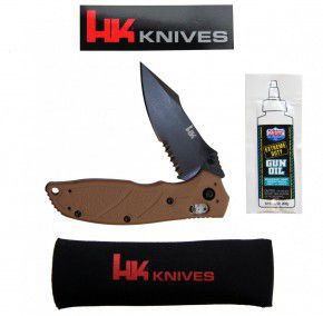 01HG112 Hogue Messer von Heckler & Koch Taschenmesser Exemplar Dark Earth Serrated