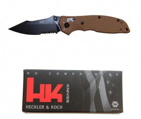 01HG112 Hogue Messer von Heckler & Koch Taschenmesser Exemplar Dark Earth Serrated
