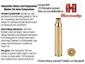 Hornady: 50 Hülsen Kaliber .223 Remington, unprimed