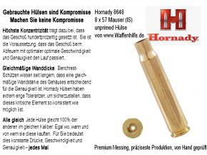 Hornady: 50 Hülsen Kaliber 8 x 57 Mauser (IS), unprimed