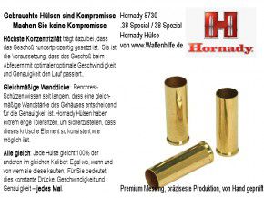 .38 Special: Hornady 200 Hülsen für Kaliber .38 Special / 38 Spezial, unprimed