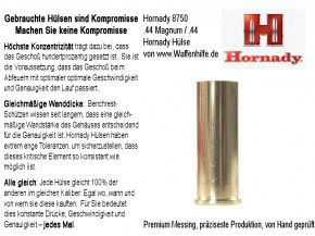 44 Magnum: Hornady 100 Hülsen für Kaliber .44 Magnum, unprimed