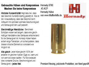 .45 ACP: Hornady: 100 Hülsen für Kaliber .45 ACP, unprimed