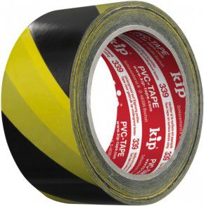 339-54 Kip Warnband PVC Band Duck tape schwarz gelb